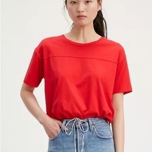 Levi's Red Drawstring Short-Sleeve Shirt